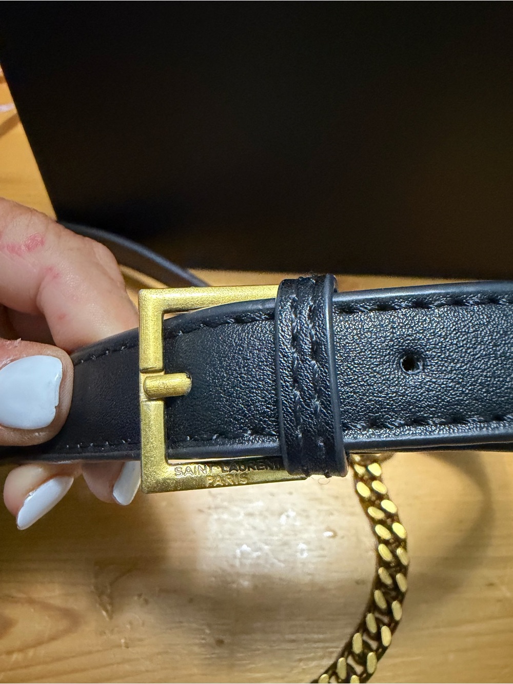 Fashion Inspired Black Leather Top-Handle Crossbody Bag - Picture 6 of 9